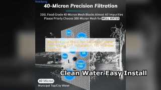 Filtre à eau pour toute la maison, installation facile