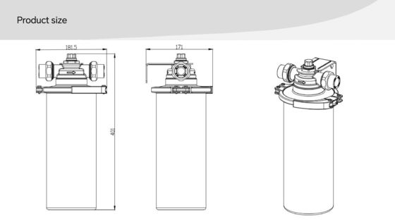 Filtre de toute la maison en acier inoxydable avec conception anti-embouteillage Éliminer la décoloration et la pression de l'eau 0,1 0,7 MPa