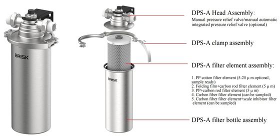 5 tonnes Préfiltres d'eau en acier inoxydable Filtre de robinet Filtres d'eau potable extérieurs Systèmes de filtrage d'eau ménagers