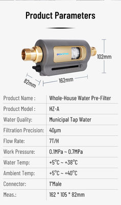 Filtre à eau horizontal à contre-courant automatique à haut débit pour usage domestique et commercial, élimination fiable des sédiments et des impuretés