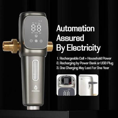 Filtre à eau de préfiltration à rétrolavage automatique avec minuterie intelligente, filtration de 40-300μm, tamis en acier inoxydable SUS 316L et débit de 6T/H