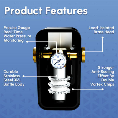 Détartreur d'eau antibactérien anti-tartre avec technologie SAAS pour usage domestique