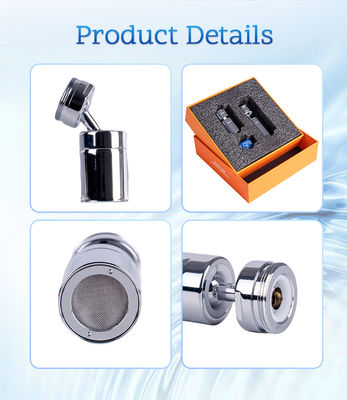 Prolongateur de robinet à micro-nano bulles rotatif à 360° avec cent milliards de bulles par litre et un diamètre de bulle de 0,001 à 0,1 mm pour un nettoyage en profondeur à haute efficacité