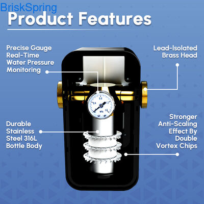 Water Descaler Anti-Scale Filter, No Salt Softener Alternative for Kitchen, Bathroom & Pipe Maintenance