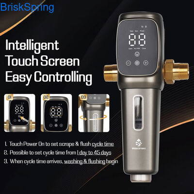 Pré-filtre entièrement automatique, filtre à sédiments intelligent, pré-filtre à eau automatique pour toute la maison pour la protection de la plomberie