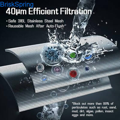 Pré-filtre d'eau en acier inoxydable 316L certifié NSF avec débit de 6 T/H et contrôle tactile intelligent