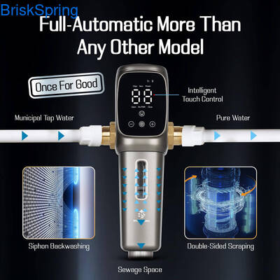 Pré-filtre d'eau en acier inoxydable 316L certifié NSF avec débit de 6 T/H et contrôle tactile intelligent