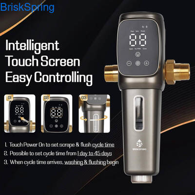 Pré-filtre d'eau en acier inoxydable 316L certifié NSF avec débit de 6 T/H et contrôle tactile intelligent