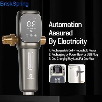 Filtre d'eau de toute la maison en acier inoxydable 316L avec contrôle tactile intelligent 6T H débit