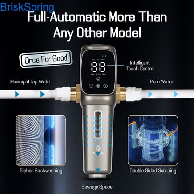 Filtre d'eau de toute la maison en acier inoxydable 316L avec contrôle tactile intelligent 6T H débit