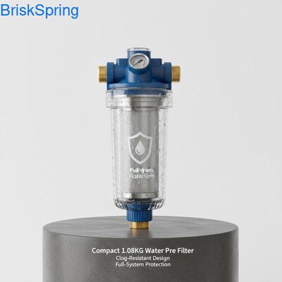 Pré-filtre d'eau compact de 1,08 kg avec conception résistante aux obstructions et protection complète du système