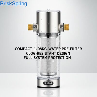 Pré-filtre d'eau compact de 1,08 kg avec conception résistante aux obstructions et protection complète du système