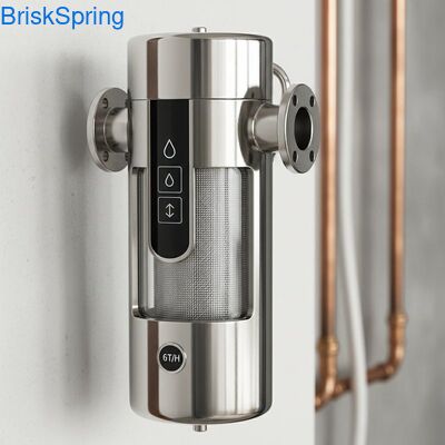 Pré-filtre d'eau en acier inoxydable en maille à haut débit 6T H 316L pour toute la maison avec commande tactile