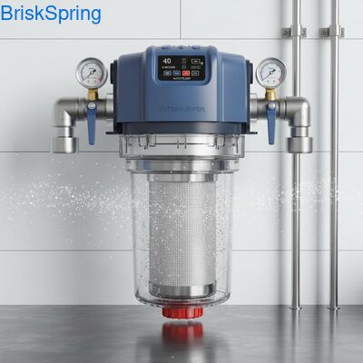 Pré-filtre à eau réutilisable entièrement automatique de 40 microns pour l'élimination des sédiments de toute la maison
