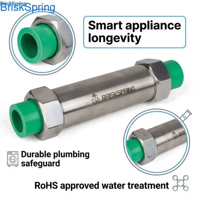 Conditionneur d'eau sans sel sans entretien: protégez la plomberie et les appareils modernes de votre maison entière de l'échelle d'eau dure (approuvée RoHS)