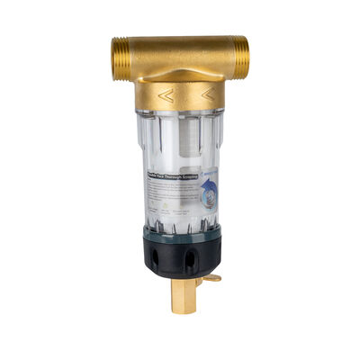 Préfiltre d'eau à sédiments à rinçage par rotation pour toute la maison avec conception réutilisable à filtration de 40 microns et maille de qualité alimentaire SS316L