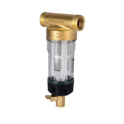 Préfiltre d'eau à sédiments à rinçage par rotation pour toute la maison avec conception réutilisable à filtration de 40 microns et maille de qualité alimentaire SS316L