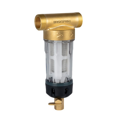 Préfiltre d'eau à sédiments à rinçage par rotation pour toute la maison avec conception réutilisable à filtration de 40 microns et maille de qualité alimentaire SS316L