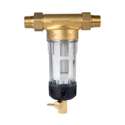 Préfiltre d'eau à sédiments à rinçage par rotation pour toute la maison avec conception réutilisable à filtration de 40 microns et maille de qualité alimentaire SS316L
