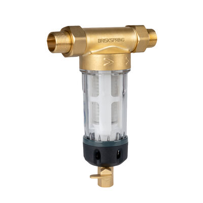 Préfiltre d'eau à sédiments à rinçage par rotation pour toute la maison avec conception réutilisable à filtration de 40 microns et maille de qualité alimentaire SS316L