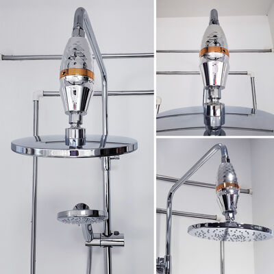 Filtre à eau de douche en plusieurs étapes avec élimination du chlore et débit de 16 L/min pour une peau plus saine