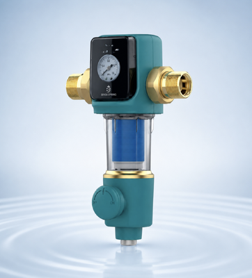 BriskSpring SQ550B-BS 5 T/H Siphon automatique contre-lavage Pré-filtre à eau pour toute la maison avec MSAP+CASO3+KDF55