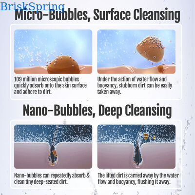 Aérateur de robinet micro-nano bulles à rotation multi-articulée de 1440° avec une concentration de bulles de 1,09 × 10⁸ ± 1,65 × 10⁷ particules/ml et une construction en laiton H59-1 + acier inoxydable SUS304