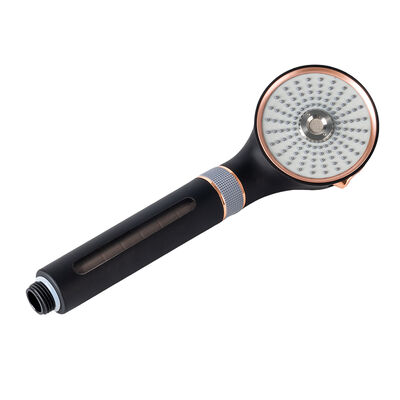 Tête de douche à micro nano-bulles en or rose noir 3 modes de pulvérisation économisant de l'eau Douche portative