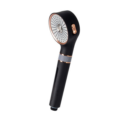 Tête de douche à micro nano-bulles en or rose noir 3 modes de pulvérisation économisant de l'eau Douche portative