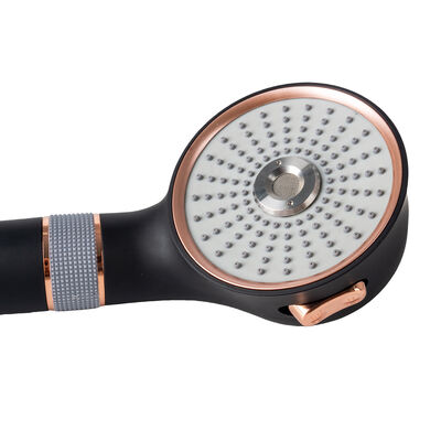 Tête de douche à micro nano-bulles en or rose noir 3 modes de pulvérisation économisant de l'eau Douche portative