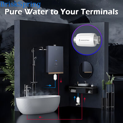 Compact Salt-Free Inline Water Descaler 1/2 Inch Threaded Scale Inhibitor for Home Water Systems