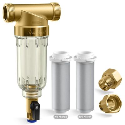 La rotation de filtration de Flushable de 40 microns en bas de l'eau filtrent pré pour la Chambre