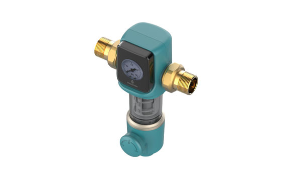 40 microns Filtre d'eau de sédiments à rotation descendante pour toute la maison avec râpeur pour l'eau de ville / du robinet