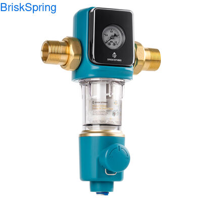 Pré-filtre d'eau pour toute la maison léger avec une structure anti-blocage en acier inoxydable de qualité alimentaire et un débit de 22 GPM