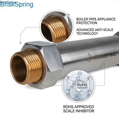 Système sans sel de détartrage de l'eau, Conditionneur d'eau anti-calcaire pour chaudières, tuyaux et appareils, approuvé RoHS 0,15 MPa