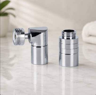 Compact Right-Angle 720 Degree Swivel Micro Nano Bubble Faucet Aerator with M22 M24 Connector