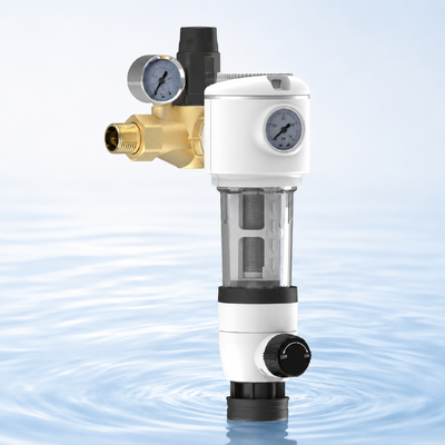 BriskSpring N1-8A-BS Filtre sédiment pré-filtre 40 microns avec double surveillance de pression et lavage à contre-courant manuel