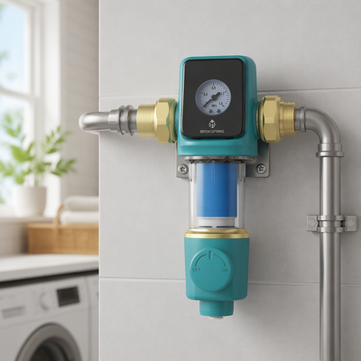 Filtre à eau pour toute la maison avec filtration de 40 microns, lavage à contre-courant manuel et débit de 22 GPM