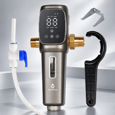 AT-30G-BS Pré-filtre automatique de l'eau pour toute la maison avec un maillage SUS316L de 40 microns et un autorousage chronométré