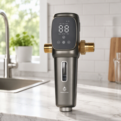 Préfiltre d'eau pour toute la maison entièrement automatique avec filtration de précision de 40 microns et maille en acier inoxydable SUS 316L