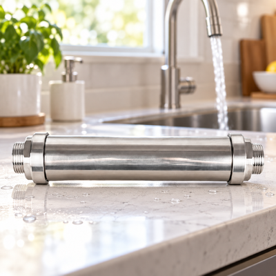 Détartreur d'eau sans sel et sans produits chimiques avec polarisation ionique - Système de prévention du tartre pour toute la maison